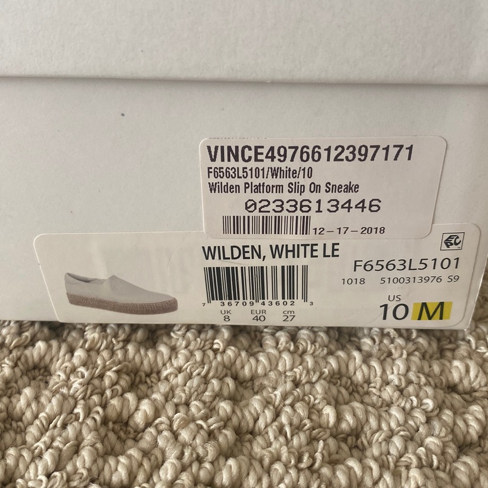 NIB Vince Leather Slip On Shoe - Picture 5 of 5